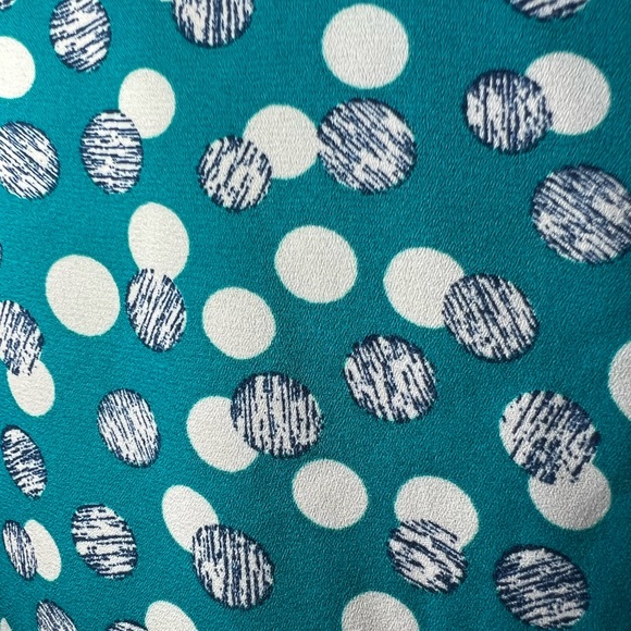 Kit and Sky Blue Polk-a-Dot Long Sleeve Dress, M - Picture 4 of 5